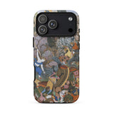 Balarama e Krishna che combattono il nemico - Custodia per iPhone Harivamsa, 17 Pro Max / Opaca, Custodie per telefoni cellulari, Toby Leon