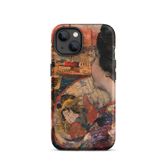 The Balcony - Edward Atkinson Hornel Phone Case Iphone 13 / Matte Artistic Phone Case Edward Atkinson Hornel’s Impressionist Painting,