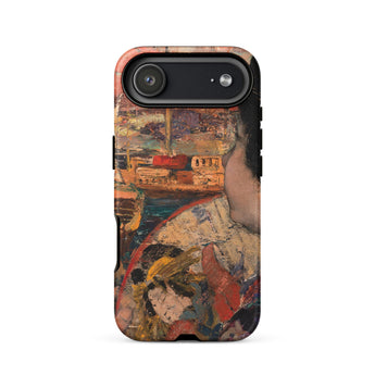 The Balcony - Edward Atkinson Hornel Phone Case Iphone 17 Air / Matte Black Red Abstract Art Phone Case Textured Design Edward Atkinson