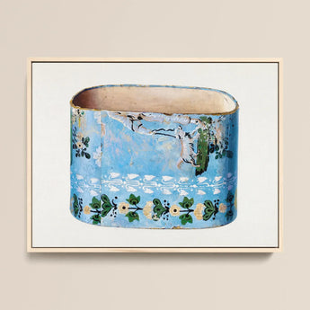 Bandbox - Charles Caseau Decorative Art Print / Canvas Vintage-style Blue Enamel Cuff Floral Leaf Patterns Green Charles Caseau Decorative,