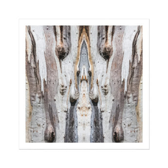 Barking Mad 3 - Trippy Tree Trunk Art Print / Canvas, 12x12’’ / 31x31cm / Unframed / White Border, Posters Prints & Visual Artwork, Toby