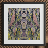 Barking Mad too - Trippy Tree Trunk Art Print / Canvas Framed Abstract Photograph Tree Bark Symmetrical Kaleidoscopic Design Barking Mad