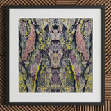 Barking Mad too - Trippy Tree Trunk Art Print / Canvas Framed Abstract Photograph Bark Symmetrical Kaleidoscopic Design Transports,