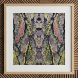 Barking Mad too - Trippy Tree Trunk Art Print / Canvas Square-framed Art Print Symmetrical Abstract Composition Tree Bark Barking Mad