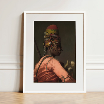 Bashi Besouk - Stampa d'arte di Jean Leon Gerome / Tela, 12x16’’ / 31x41cm / Cornice bianca / Passe-partout, Poster, Stampe e Opere d'arte visiva, Toby