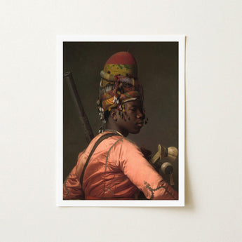 Bashi Besouk - Jean Leon Gerome Art Print / Canvas Jean-léon Gérôme’s Bashi-bazouk, Fixes, Ottoman Irregular Mercenary, Rose-salmon Quilted