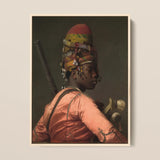 Bashi Besouk - Jean Leon Gerome Art Print / Canvas Framed Art Print Man Ornate Multi-colored Headwear Orange Jean-léon Gérôme’s