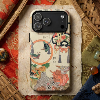Basketry Work - Ichida Shoshichiro of Naniwa Phone Case Vintage-style Phone Case Intricate Traditional East Asian Artwork Ichida