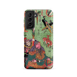 Basketry Work by Ichida Shoshichiro of Naniwa - Utagawa Kunisada Phone Case Samsung Galaxy S21 / Matte Vibrant Green Phone Case Detailed