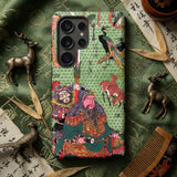Basketry Work by Ichida Shoshichiro of Naniwa - Utagawa Kunisada Phone Case Vibrant Green Phone Case Intricate Traditional Chinese Artwork
