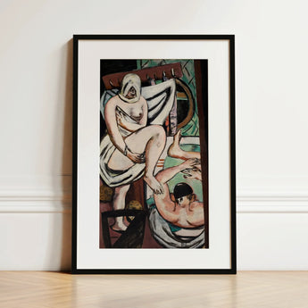 The Bath - Max Beckmann Art Print / Canvas, 12x18’’ / 31x46cm / Black Frame / Matboard, Posters Prints & Visual Artwork, Toby Leon