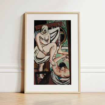 The Bath - Max Beckmann Art Print / Canvas, 12x18’’ / 31x46cm / Natural Frame / Matboard, Posters Prints & Visual Artwork, Toby Leon