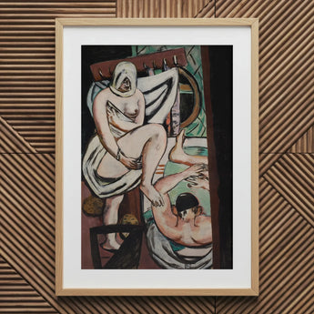 The Bath - Max Beckmann Art Print / Canvas Wooden Framed Artwork Nude Figure Abstract Elements, Woman Steadies Prints