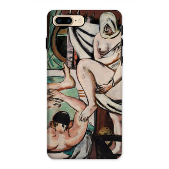 The Bath - Max Beckmann Expressionist Iphone Case, 8 Plus / Matte, Phone Case Artistic Nude Painting Abstract Expressionist Style