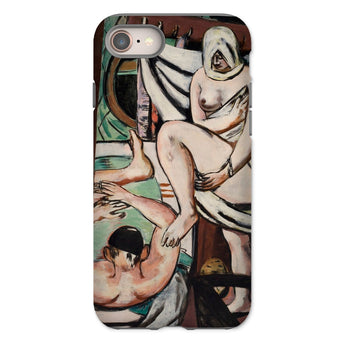 The Bath - Max Beckmann Expressionist Phone Case Iphone 8 / Matte Phone Case Artistic Reproduction Modernist Expressionist Painting Nude