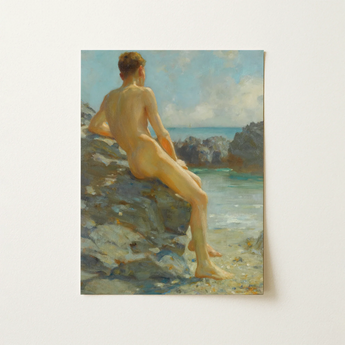 The Bather - Henry Scott Tuke Fine Art Print / Canvas, 12x16’’ / 31x41cm / Unframed / no Border, Posters Prints & Visual Artwork, Toby Leon