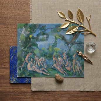 The Bathers - Paul Cezanne Art Print / Canvas Rectangular Lush Impressionistic Landscape Nude Figures Cézanne’s Innovative Vision,