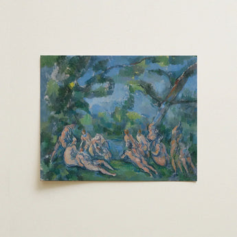 The Bathers - Paul Cezanne Art Print / Canvas Rectangular Painting Nude Figures Lush Impressionistic Forest Cézanne’s Innovative Vision,