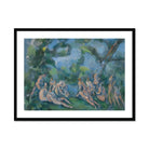 The Bathers - Paul Cezanne Art Print, Framed Watercolor Painting Nude Figures Forest