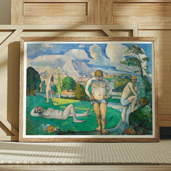 Bathers at Rest - Paul Cézanne Fine Art Print / Canvas Vibrant Oil Painting Nude Figures Sunlit Landscape Rendered Cézanne’s, Geological