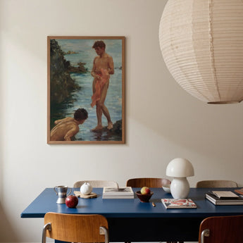 A Bathing Group - Henry Scott Tuke Kunstdruck / Leinwand, Poster Drucke & visuelle Kunstwerke, Toby Leon