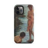 A Bathing Group - Henry Scott Tuke Iphone Case, 11 Pro / Matte, Iphone 12 Pro/pro Max Case Painting Two Young