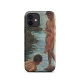 A Bathing Group - Henry Scott Tuke Iphone Case, 12 / Matte, Phone Case Classical Painting Two Figures Body Water