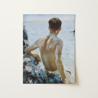 Beach Study - Henry Scott Tuke Art Print / Canvas, 12x16’’ / 31x41cm / Unframed / no Border, Posters Prints & Visual Artwork, Toby Leon