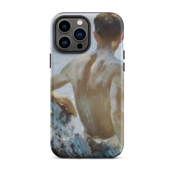 Beach Study - Henry Scott Tuke Phone Case Iphone 13 Pro Max / Matte Phone Case Painting Man’s Beach Study, Henry Scott Tuke, Sunlit Reverie