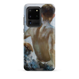Beach Study - Henry Scott Tuke Phone Case Samsung Galaxy S20 Ultra / Matte Phone Case Painted Depiction Boy Blue Swim Trunks Beach Study,