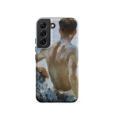 Beach Study - Henry Scott Tuke Phone Case Samsung Galaxy S22 / Matte Phone Case Painted Depiction Man Rendered Earthy Tones Beach Study,