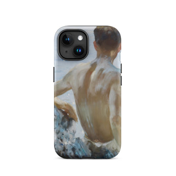 Beach Study - Henry Scott Tuke Phone Case Iphone 15 / Matte Phone Case Painting Man Beach Study, Henry Scott Tuke, Sunlit Reverie