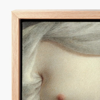 Framed Canvas Print Soft Textured Depiction Pale Skin Sarah Goodridge, Beauty Revealed, Painted, Private Love Token, Widowed Senator