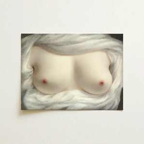 Beauty Revealed - Sarah Goodridge Art Print / Canvas Soft Pale Painting Pair Breasts Gently Covered, Painted, Private Love Token, Widowed