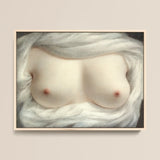 Beauty Revealed - Sarah Goodridge Art Print / Canvas Soft Off-white Canvas Painting Slender Wooden Frame Depicts Sarah Goodridge, Beauty