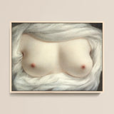 Beauty Revealed - Sarah Goodridge Art Print / Canvas Soft Off-white Painting Slender Wooden Frame Depicts, Painted, Private Love Token,