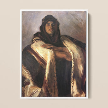 Bedouin Chief - John Singer Sargent Art Print / Canvas, 12x16’’ / 31x41cm / White Frame, Prints, Toby Leon