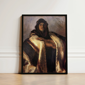 Bedouin Chief - John Singer Sargent Art Print / Canvas Framed Oil Painting Man Traditional Attire Rendered Rich, Commanding Presence Prints
