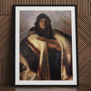 Bedouin Chief - John Singer Sargent Art Print / Canvas Framed Oil Painting Man Traditional Attire Rich Earthy, Commanding Presence Prints