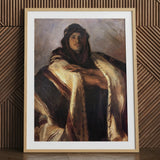 Bedouin Chief - John Singer Sargent Art Print / Canvas Framed Oil Painting Man Traditional Attire Rich Earthy, Commanding Presence Prints