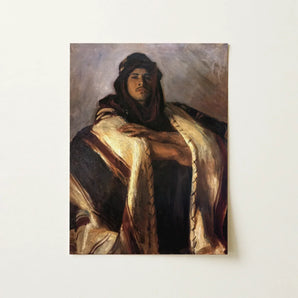 Bedouin Chief - John Singer Sargent Art Print / Canvas Framed Oil Painting Man Traditional Attire Rich Earthy, Commanding Presence Prints