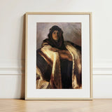 Bedouin Chief - John Singer Sargent Art Print / Canvas Framed Painting Man Traditional Attire Rich Earthy Tones, Commanding Presence Prints