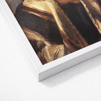 Bedouin Chief - John Singer Sargent Art Print / Canvas Framed Painting White Border Oil Draped Fabric Rich, Commanding Presence Prints