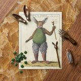 Beelzebub - Compendium of Demonology Art Print / Canvas Antique Brass Rabbit-themed Decorative Objects Arranged Vintage Illustration
