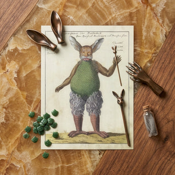 Beelzebub - Compendium of Demonology Art Print / Canvas Antique Brass Rabbit-themed Decorative Objects Arranged Vintage Illustration