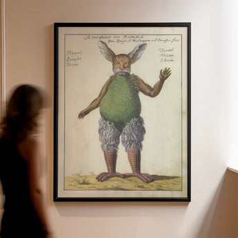 Beelzebub - Compendium of Demonology Art Print / Canvas Green Rabbit Black Frame, Parchment Hush Rises, Lynx Whiskers Prints