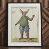 Beelzebub - Compendium of Demonology Art Print / Canvas Green Rabbit Black Frame White, Parchment Hush Rises, Lynx Whiskers Prints