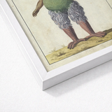 White Framed Vintage-style Illustration Mythical Creature Green Scaly Demonology Art Print, Parchment Hush Rises, Lynx Whiskers