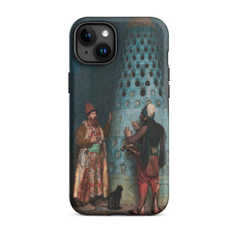 Before the Audience - Jean Leon Gerome Phone Case Iphone 15 Plus / Matte Richly Detailed Antique-style Painting Two Figures Black Jean-léon