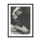 Before Going to Sleep - Michael Heumuller Art Print, Black White Artistic Photograph Nude Figure Graceful Twisted
